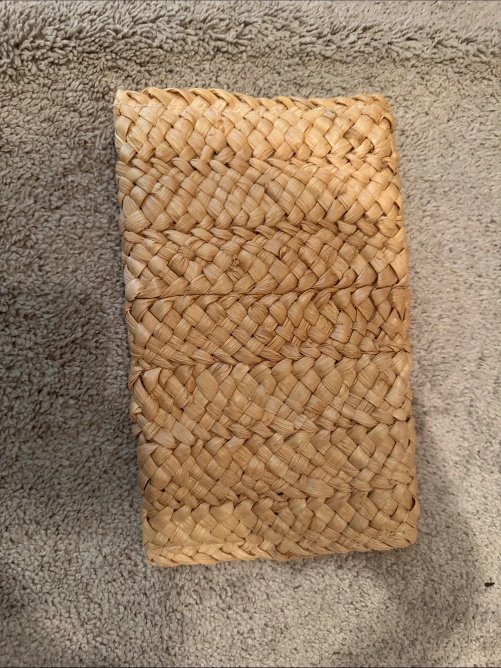 Woven Straw satchel - Natural Tan